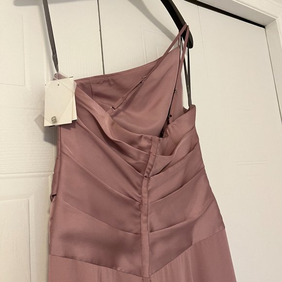 NWT Vera Wang Quartz Bridesmaid Formal Dress Mauve Light Purple - Picture 6 of 14